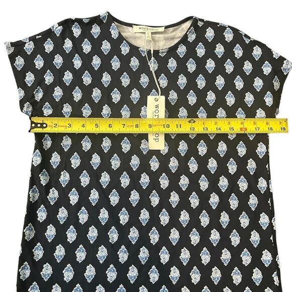Workshop Republic Clothing Stretch T-Shirt Blue Floral Size XS/TP NWT MS… - Picture 5 of 9